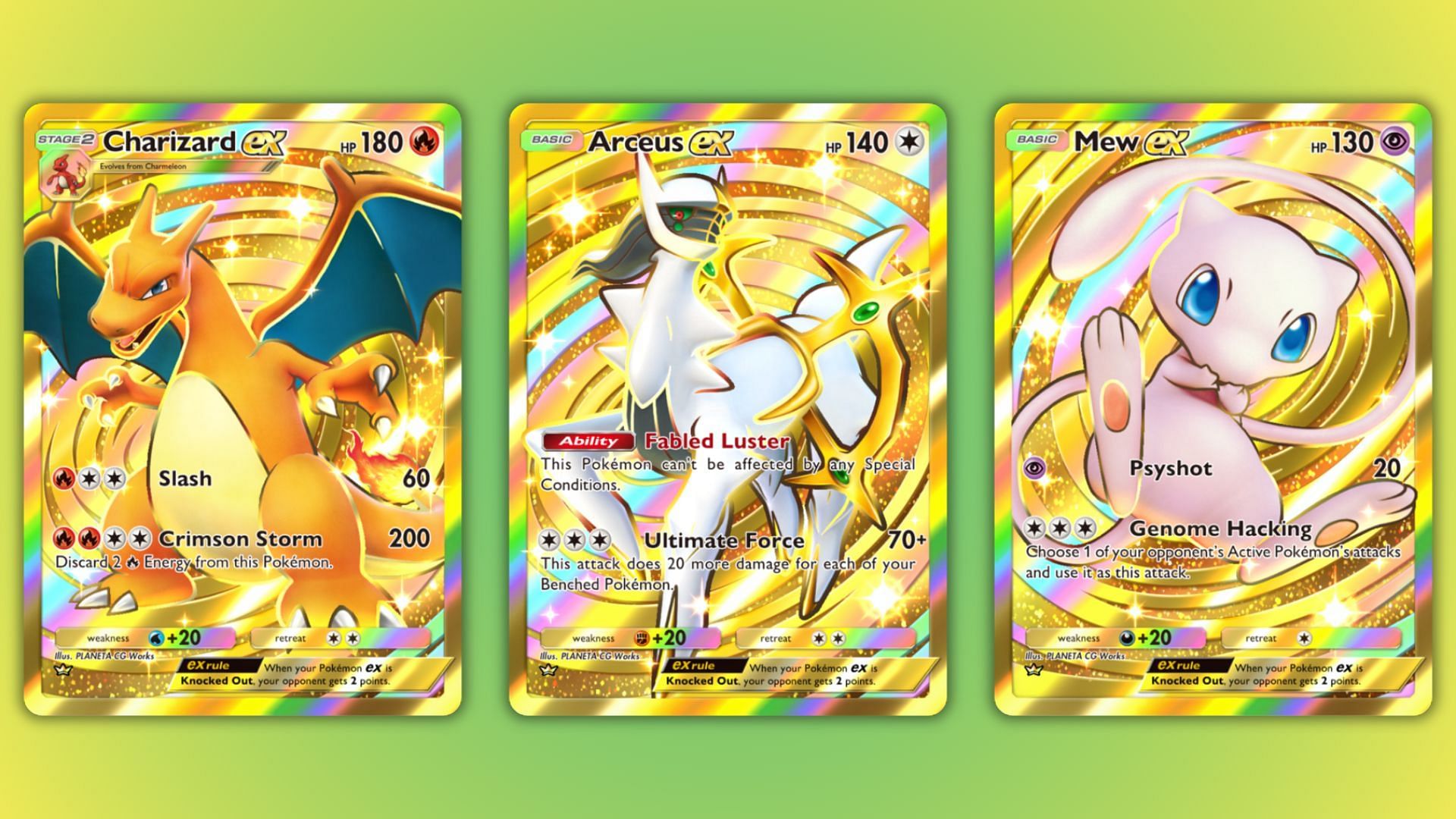 Gold Crown cards in the game (Image via The Pokemon Company)